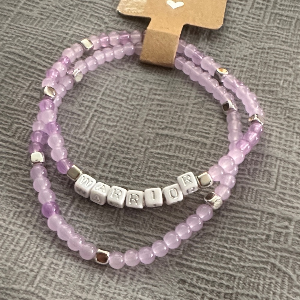 Purple Beaded Warrior Bracelet